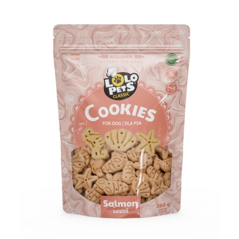 Ciastka dla psa z łososiem 350g Lolo Pets