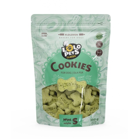 Ciastka kostki miętowe 350 g Lolo Pets