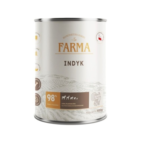 Farma Select Monobiałkowa karma moka Indyk 400g