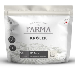 Farma Sucha karma dla psa KRÓLIK 2kg hipoalergiczna, tłoczona na zimno 2kg