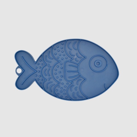Fiboo Fishka granatowa - antypoślizgowa mata spowalniająca jedzenie dla psa