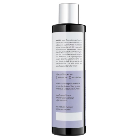 Mubo Silky Long 250ml - delikatny szampon do długiej sierści psa i kota