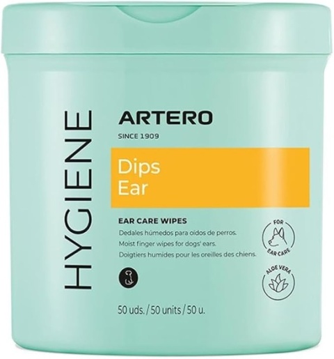 Nakładki na palce do czyszczenia uszu dla psów i kotów Artero Ears Cleaning Wipes 50szt.