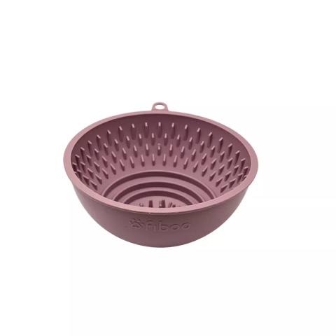 Fiboo - FLIP FIBOOWL RÓŻOWY - dwustronna miska z funkcją maty do lizania 17 cm