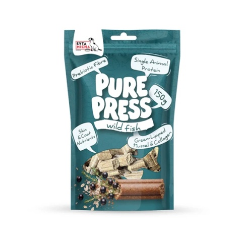 SYTA MICHA Smaczki tłoczone na zimno dla psa Pure Press Wild fish 150 g