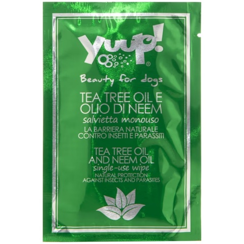 Yuup! Tea Tree and Neem Oil Wipes-chusteczki dla psa i kota na insekty