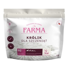 Farma Sucha karma dla psa KRÓLIK dla szczeniąt 2kg hipoalergiczna tłoczona na zimno 2kg