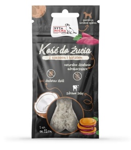 Kość do żucia Kokos z batatem 12cm SYTA MICHA