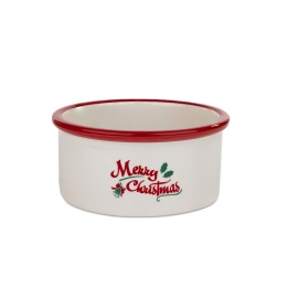 Miska ceramiczna Merry Christmas CZERWONA 16x6cm Barry King