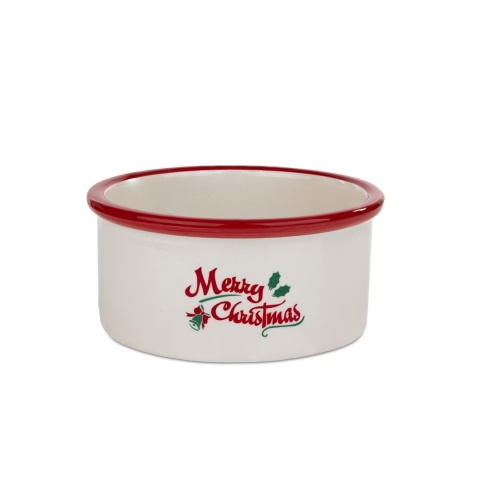 Miska ceramiczna Merry Christmas CZERWONA 16x6cm Barry King
