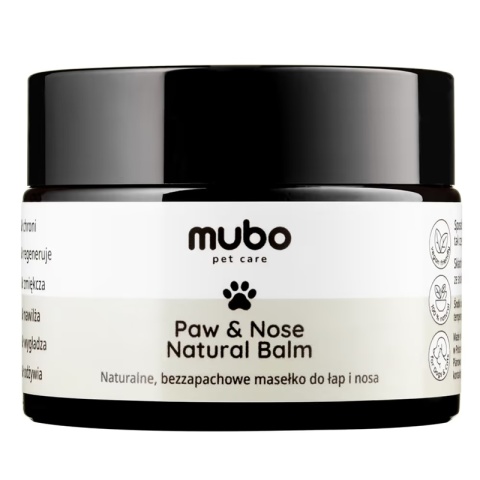 Mubo Paw&Nose Natural Balm 50g Bezzapachowe, naturalne masełko do łap, nosa