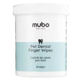 Mubo Pet Dental Finger Wipes 30szt. Czyściki do zębów psa i kota, na palec