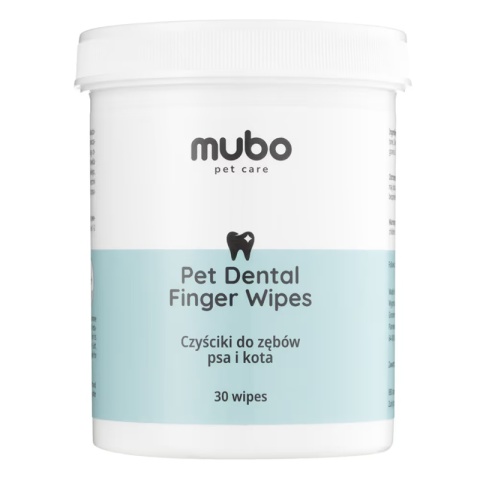 Mubo Pet Dental Finger Wipes 30szt. Czyściki do zębów psa i kota, na palec