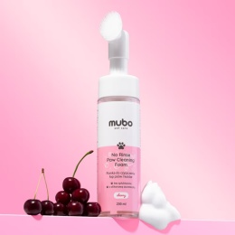 Mubo Pianka do mycia łapek psa i kota, bez spłukiwania WIŚNIA 200ml